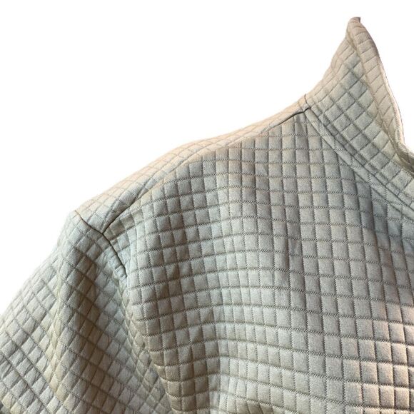 Thermowave Green Quarter Zip Wafer Texture Long Sleeve Pullover Sweatshirt Sz Lg - Picture 4 of 12